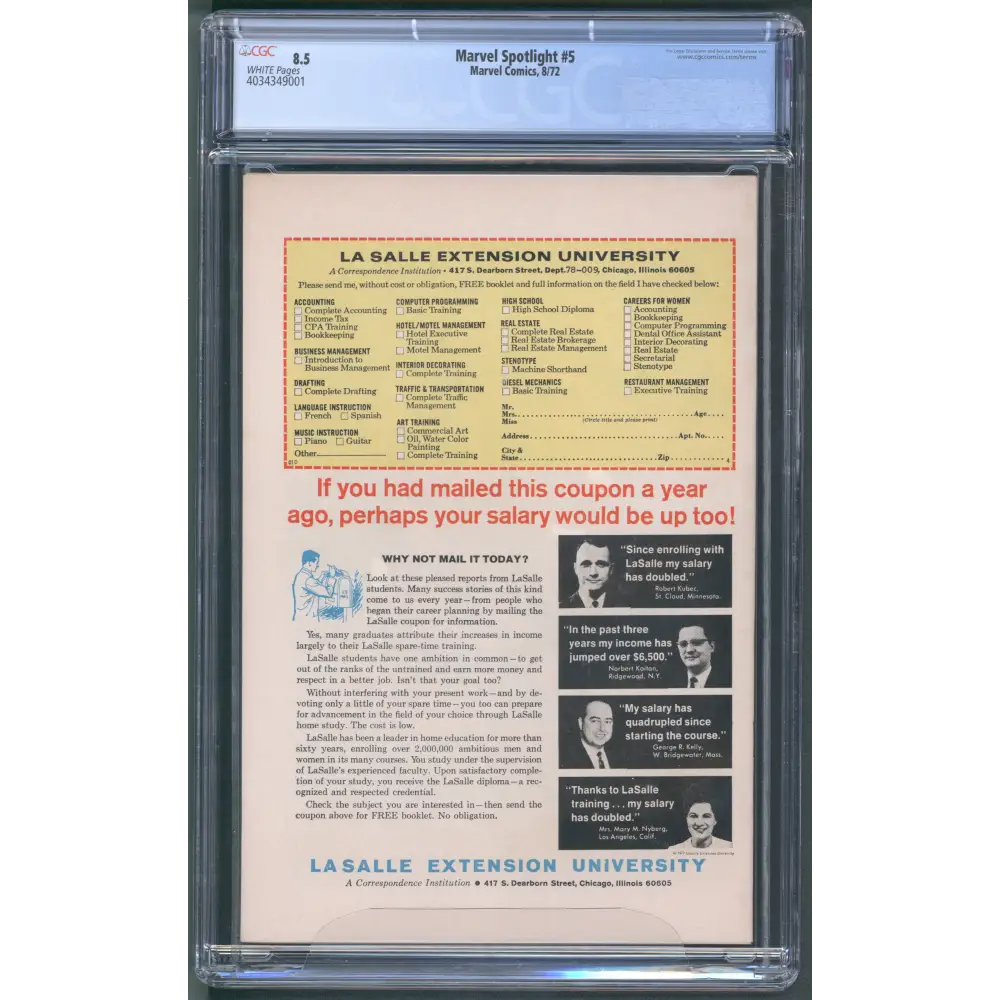 Marvel Spotlight #5 / CGC 8.5 / White Pages! / 1st Ghost Rider! Key Comic!