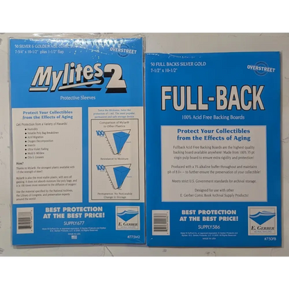 MyLites 2 & Full Back Backing Boards for Silver & Gold Age Comics
