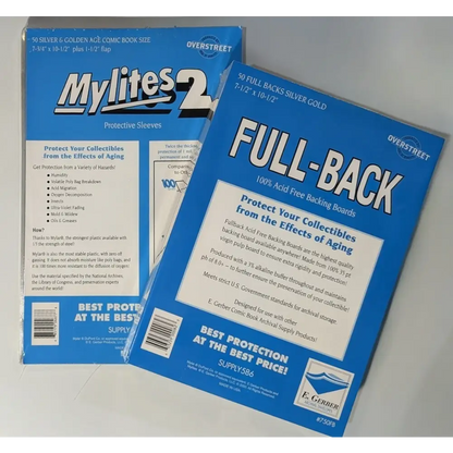 MyLites 2 & Full Back Backing Boards for Silver & Gold Age Comics