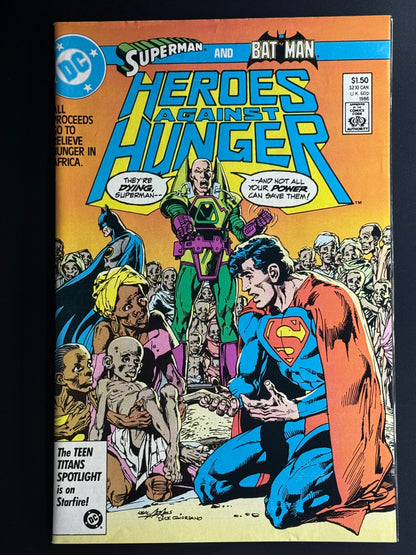 Heroes Against Hunger One-Shot / Very Fine/Near Mint / DC Comics / 1986 - Front Cover
