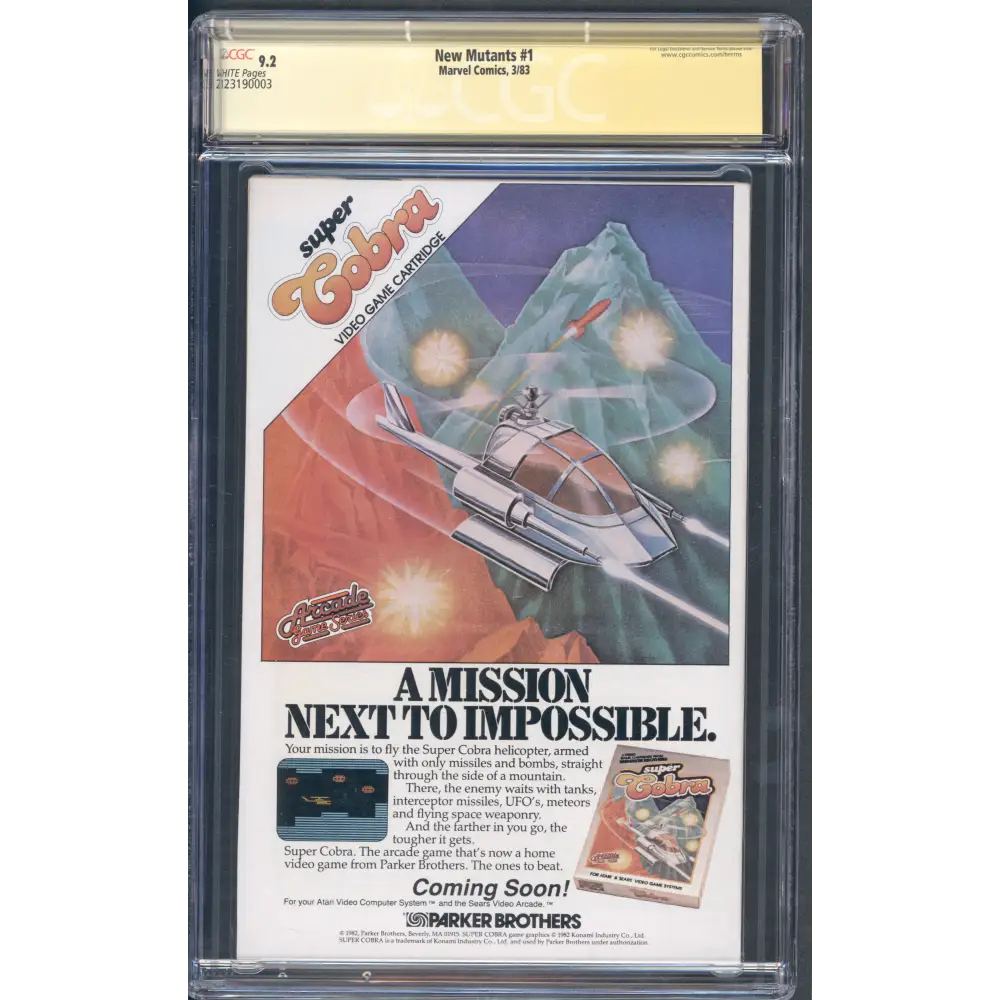 New Mutants #1 / CGC 9.2 / Chris Claremont Signature / White Pages