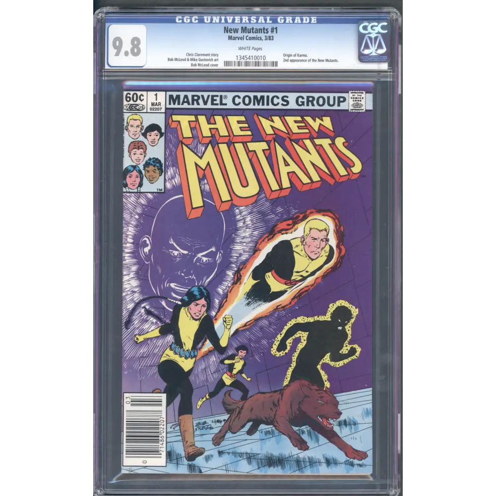 New Mutants #1 CGC 9.8 / Newsstand / White Pages