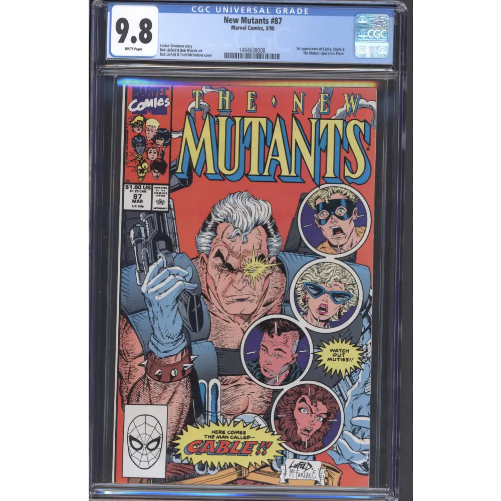 New Mutants #87 / CGC 9.8 / First Cable / White Pages