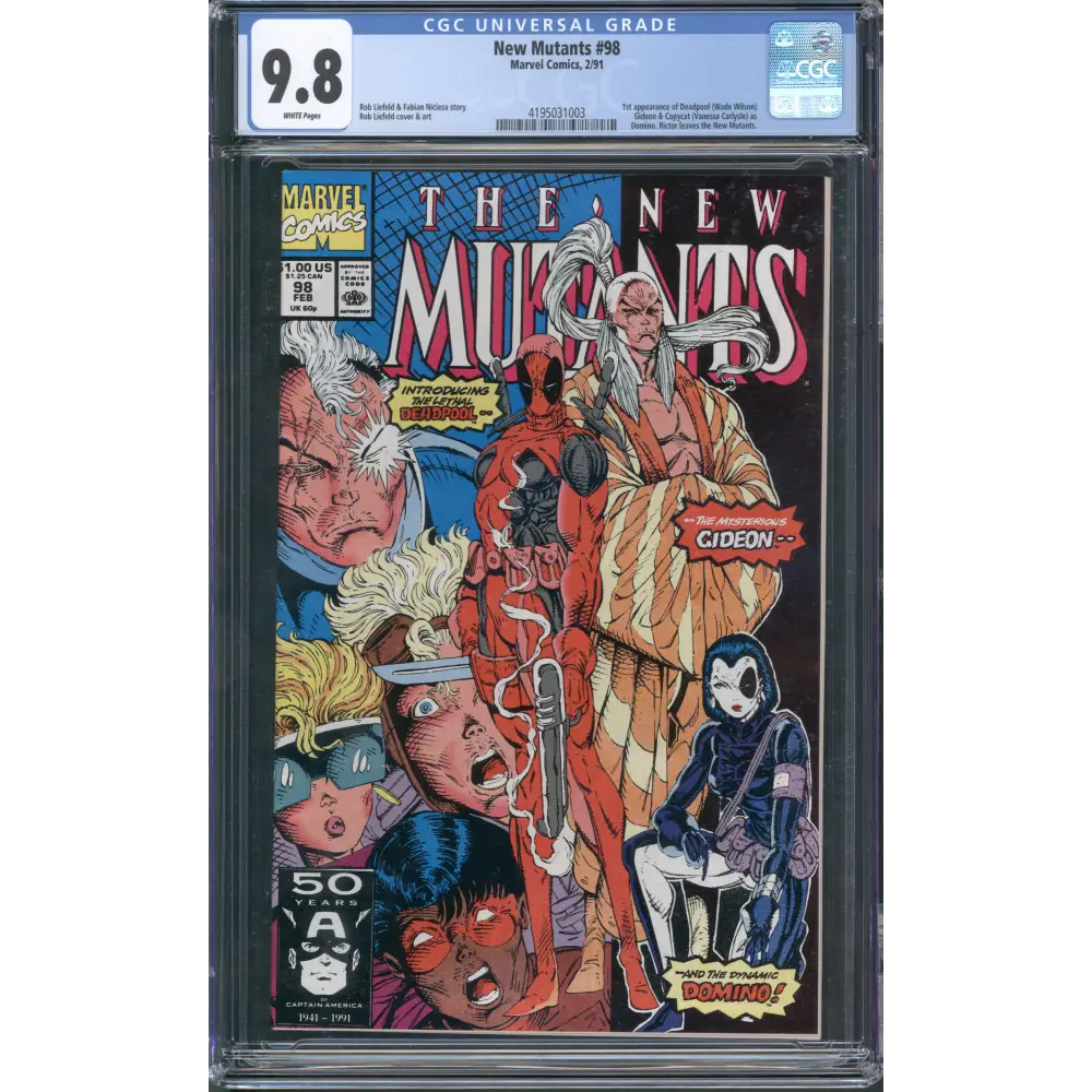 New Mutants #98 / CGC 9.8 / 1st Deadpool / White Pages / Direct Edition