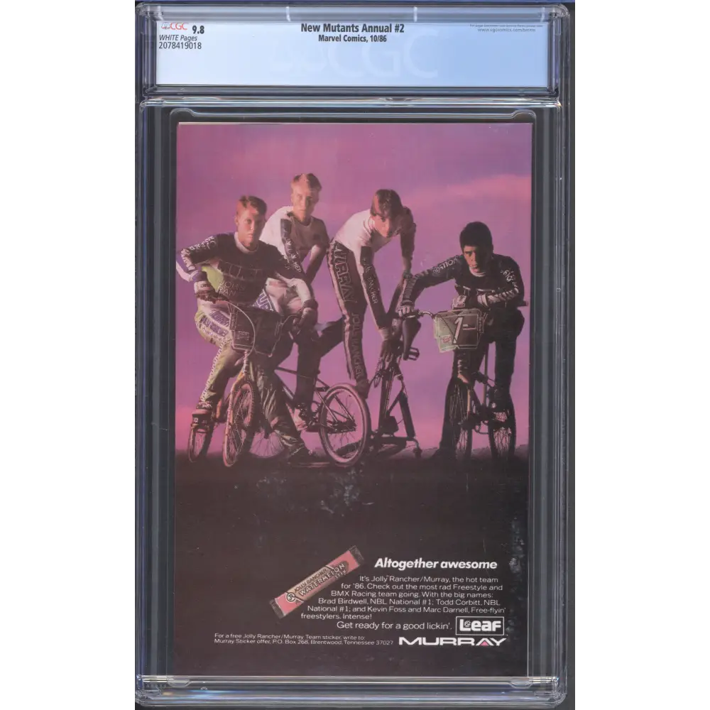 New Mutants Annual #2 / CGC 9.8 / 1st US Appearance of Psylocke / White Pages