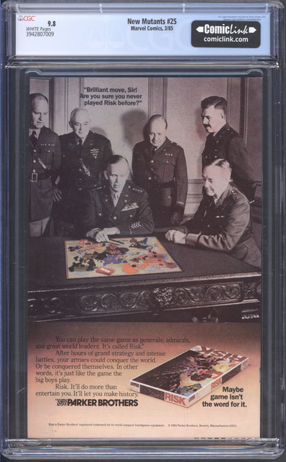 New Mutants #25 / CGC 9.8 / 1st Legion Cameo