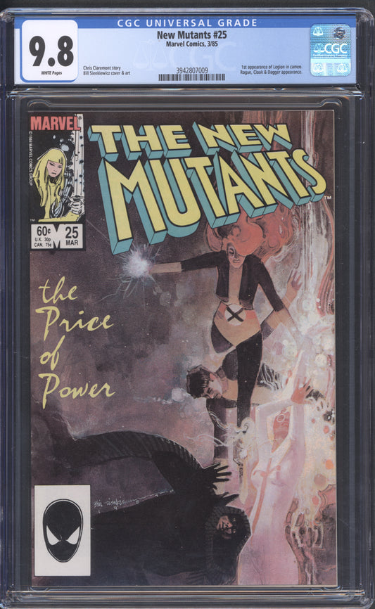 New Mutants #25 / CGC 9.8 / 1st Legion Cameo