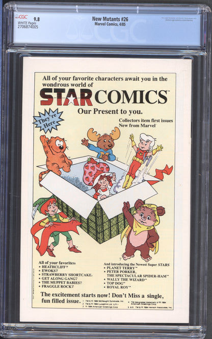 New Mutants #26 / CGC 9.8 / First Full Legion Appearance