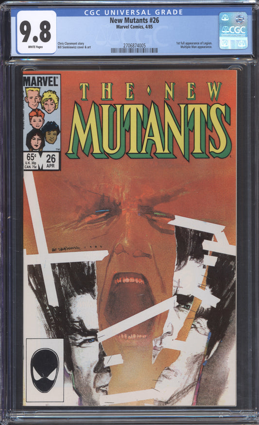 New Mutants #26 / CGC 9.8 / First Full Legion Appearance