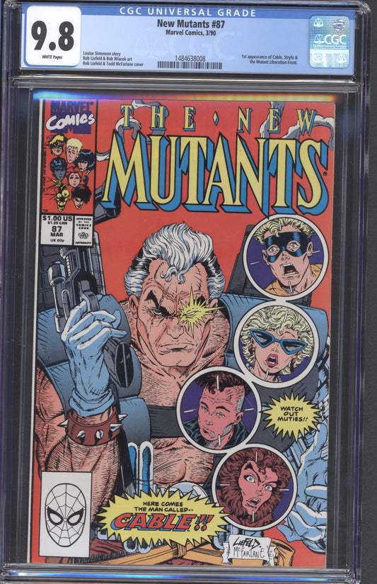 New Mutants #87 / CGC 9.8 / First Cable / White Pages