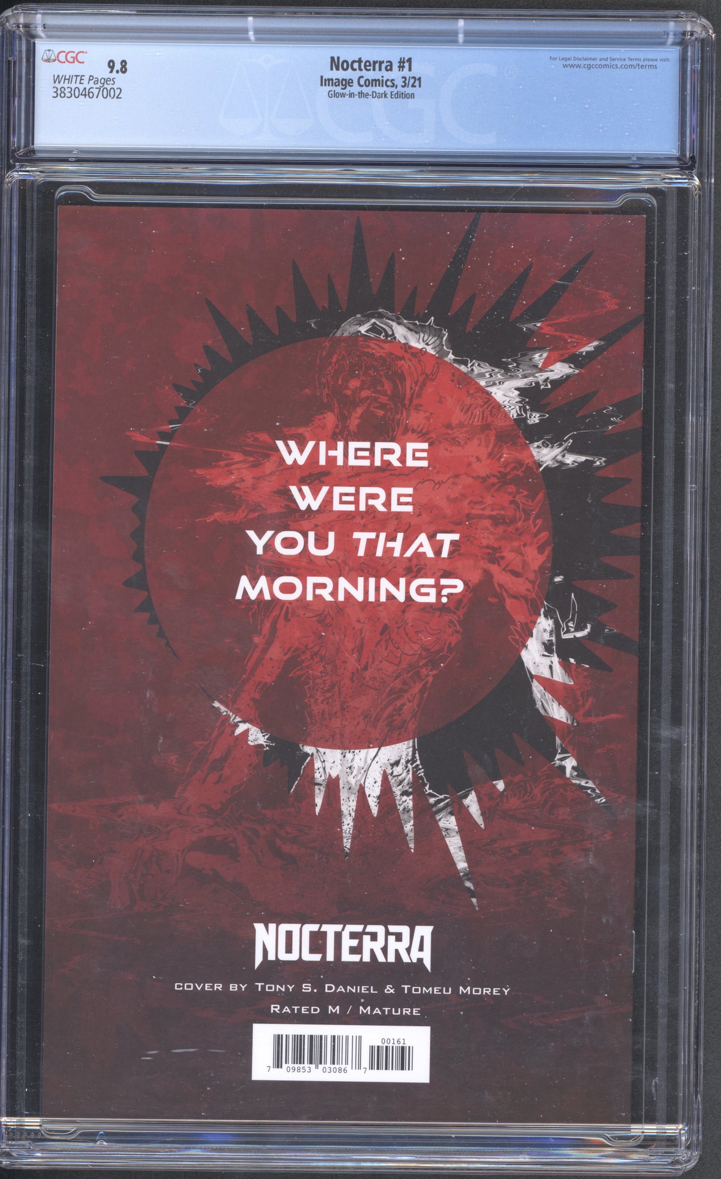 Nocterra #1 / CGC 9.8 / Glow in the Dark Edition