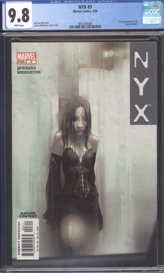 Nyx #3 / CGC 9.8 / 1st X23 (Laura Kinney) / White Pages