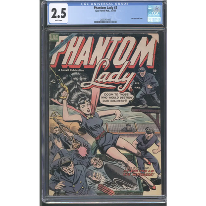 Phantom Lady #2 / CGC 2.5 / White Pages