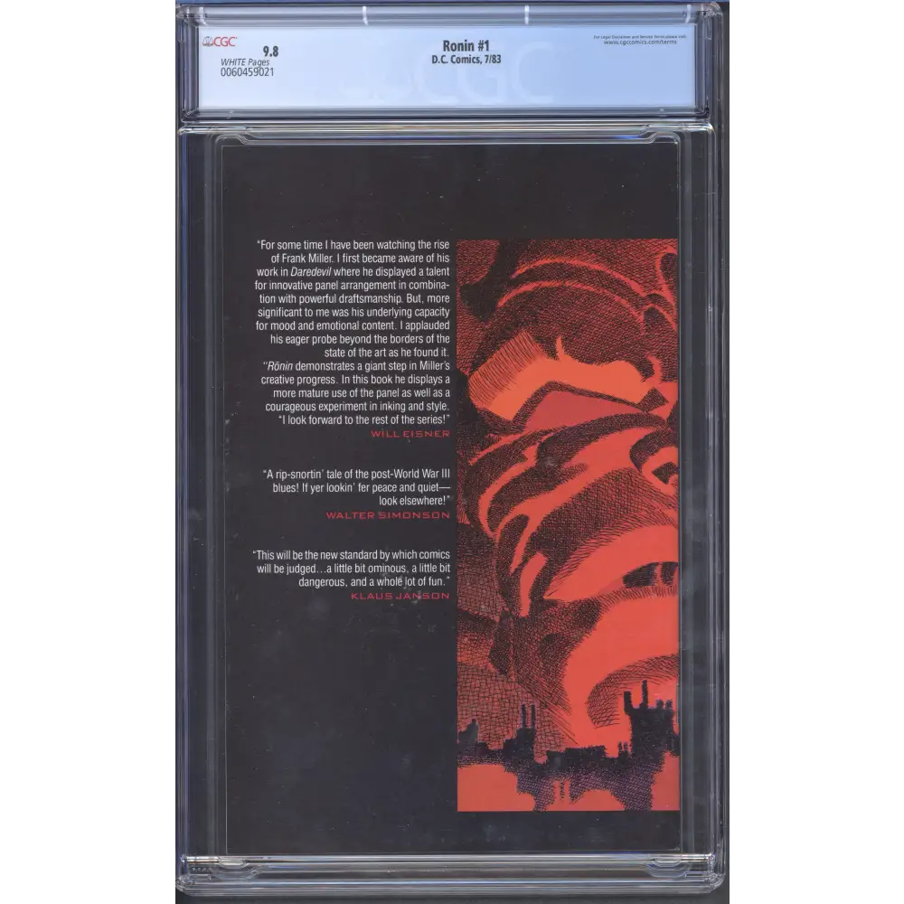 Ronin #1 / CGC 9.8 / White Pages / Frank Miller