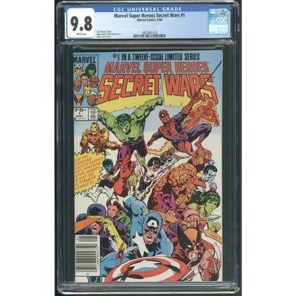 Secret Wars #1 / Newsstand / CGC 9.8 / White Pages