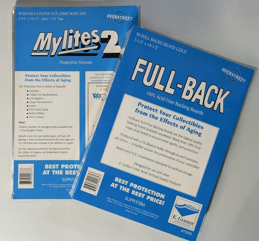 MyLites 2 & Full Back Backing Boards for Silver & Gold Age Comics
