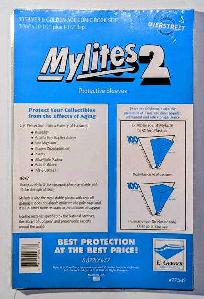 MyLites 2 & Full Back Backing Boards for Silver & Gold Age Comics