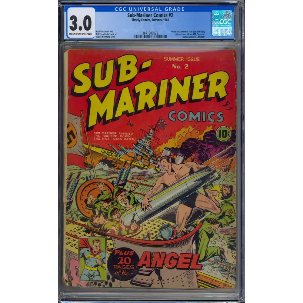 Sub-Mariner #2 / Alex Schomburg Cover / Golden Age (1941) CGC 3.0