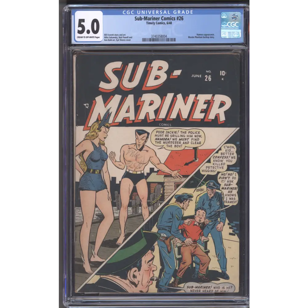 Sub-Mariner #26 / CGC 5.0 / Alex Schomburg Art