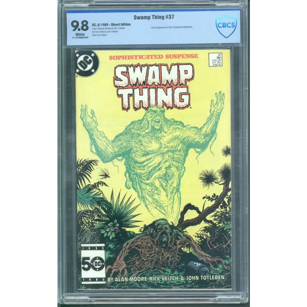 Swamp Thing #37 CBCS 9.8 / 1st John Constantine / White Pages