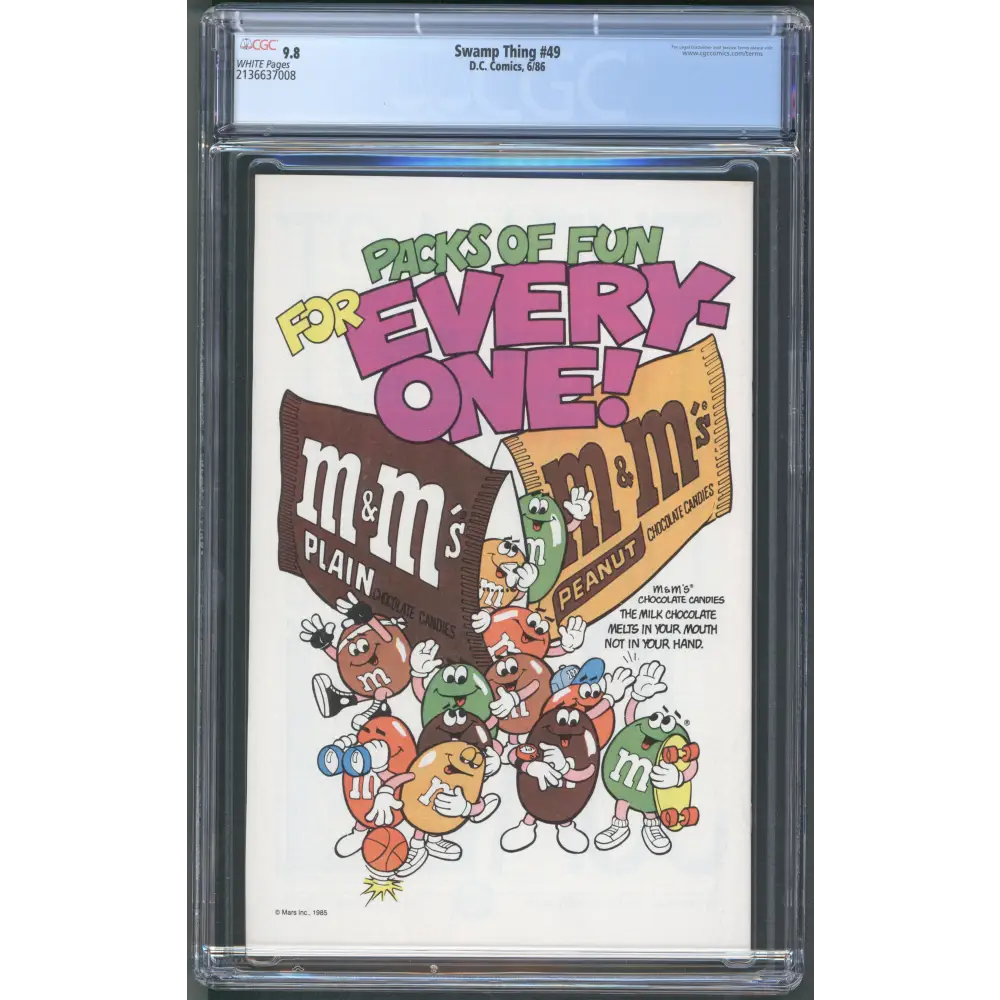 Swamp Thing #49 CGC 9.8 / White Pages