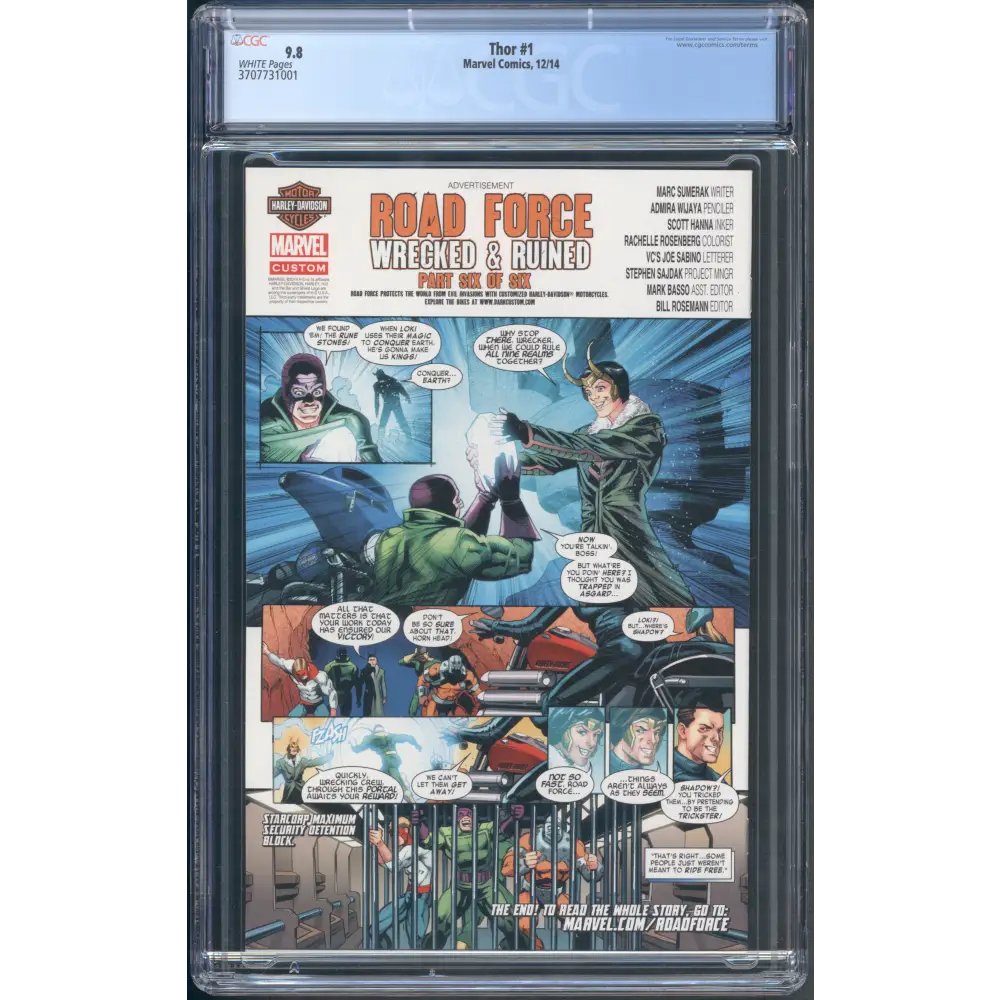 Thor #1 - CGC 9.8 - First Jane Foster