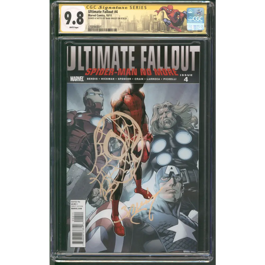 Ultimate Fallout #4 CGC 9.8 / 1st Miles Morales / Signature Series: Mark Bagley