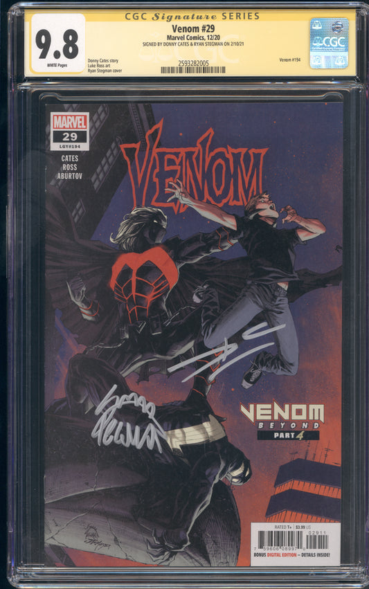 Venom #29 / CGC 9.8 / Signed by Donny Cates & Ryan Stegman on 2/10/21 - Front Cover